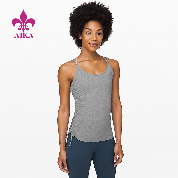Ladies Sports Wear Gym Clothing Breathable Soft Skin Fit Yoga Tank Top for Women