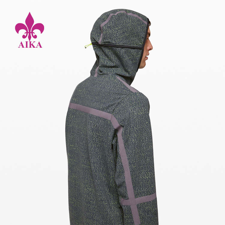 Personlized Products Fitness Bottom – Cheap Manufactory Custom Sweat-Wicking Half Zip Hoodie Sweatshirt Tracksuit for Men – AIKA detail pictures