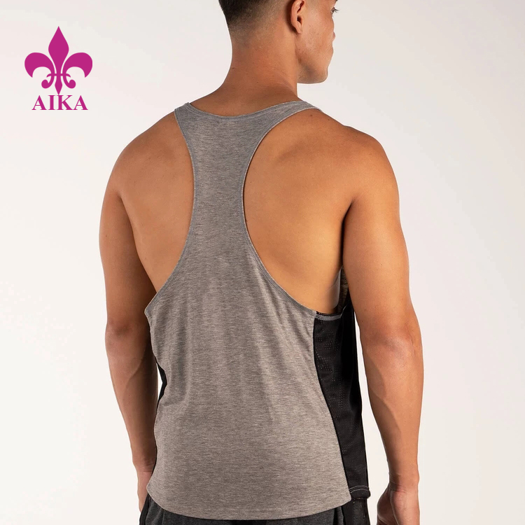 PriceList for Open Back Workout Long Sleeve Factory -
OEM Custom Mens Muscular Vest Sportswear Casual Low Collar Fitness Training Tank Tops – AIKA detail pictures