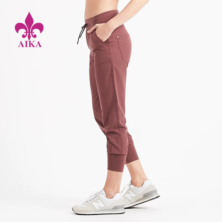 Factory Supply Adults Women Leggings -
Women Sports Wear Cuffed Ankles Breathable Lightweight Woven Gym Running Joggers – AIKA detail pictures