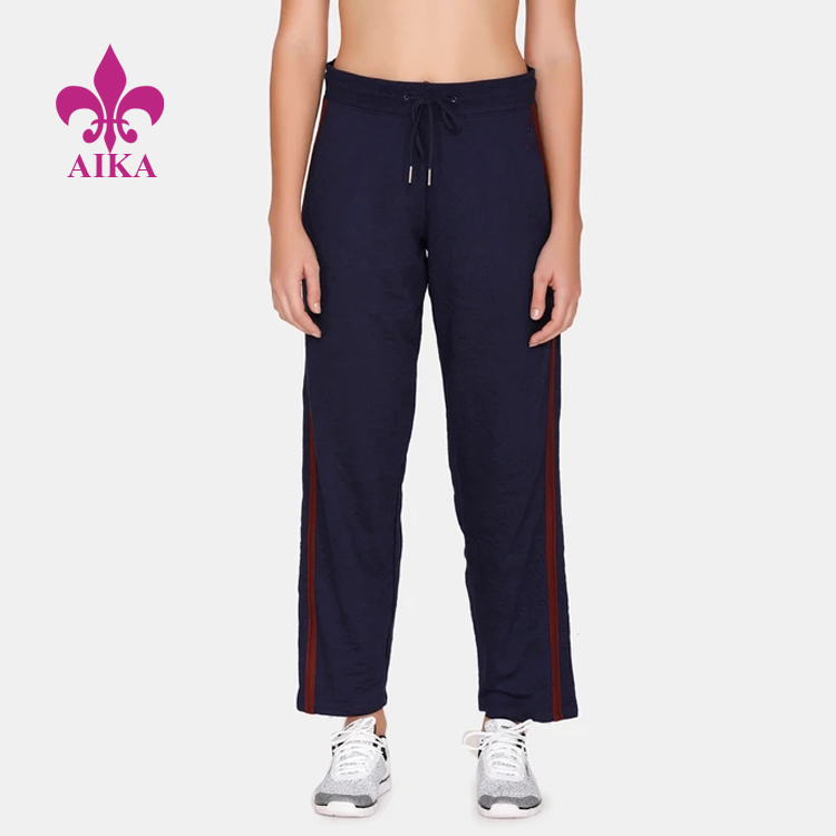 Hot New Products Tank Top Manufacturer -
 Wholesale Custom Plain Stripe Regular Fit Track Pants Women Sports Yoga Joggers – AIKA