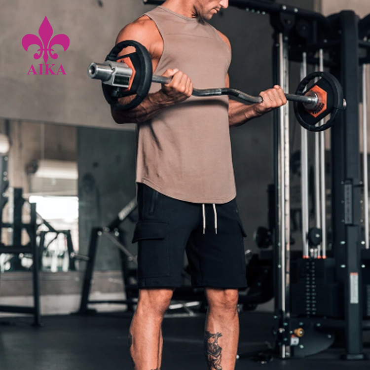 OEM China Black Joggers -
OEM Factory Price Vest Wholesale Fitness Wear Mens Gym Stringer Tank Top – AIKA detail pictures