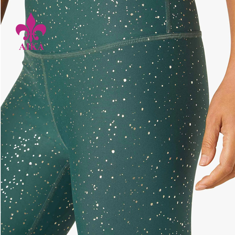 Manufacturer for Women Tights -
Latest Design Work Out Gym Wear Women Running Tights Nylon Spandex Shiny Fitness Yoga Leggings – AIKA detail pictures