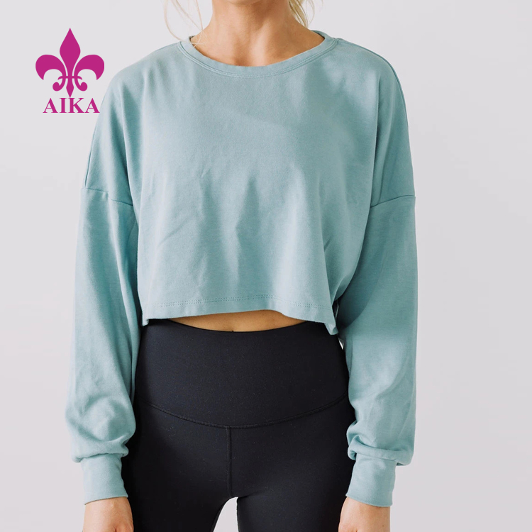 Lightweight Classical Design Top for Women 2021 Long Sleeve Cotton OEM T Shirt For Women