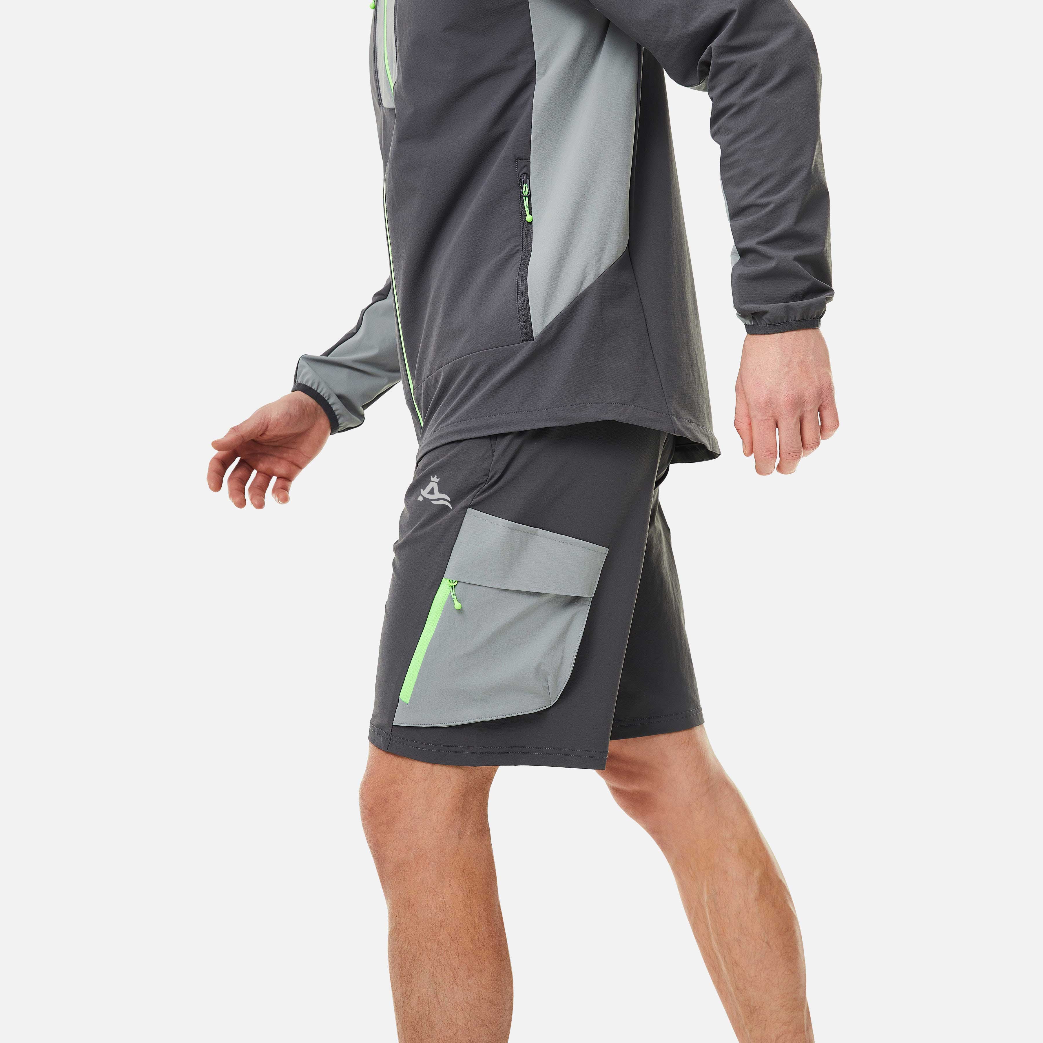 Hooded Jogging Tracksuit 2025 Newest Customized Nylon Reflective Logo Sweatshirt Waterproof Windproof detail pictures