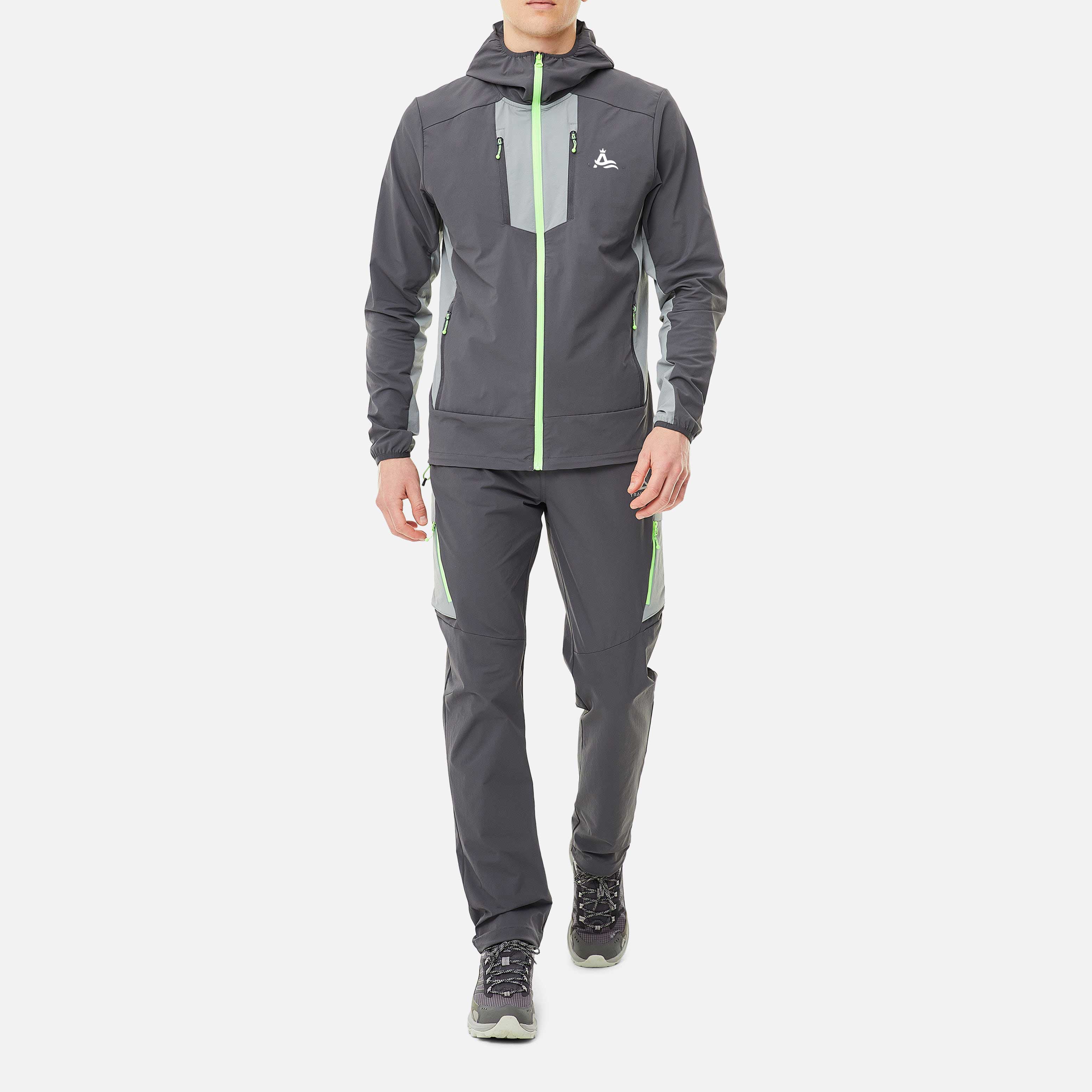 Hooded Jogging Tracksuit 2025 Newest Customized Nylon Reflective Logo Sweatshirt Waterproof Windproof detail pictures