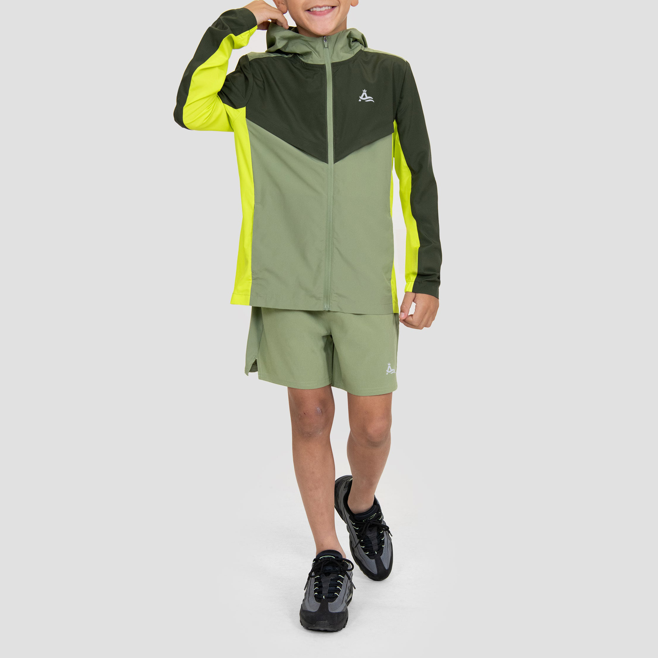 Hoodie Kids Set Kids Clothes Color Block Sweatsuit Sets Custom Logo Two Piece 2025 New Design