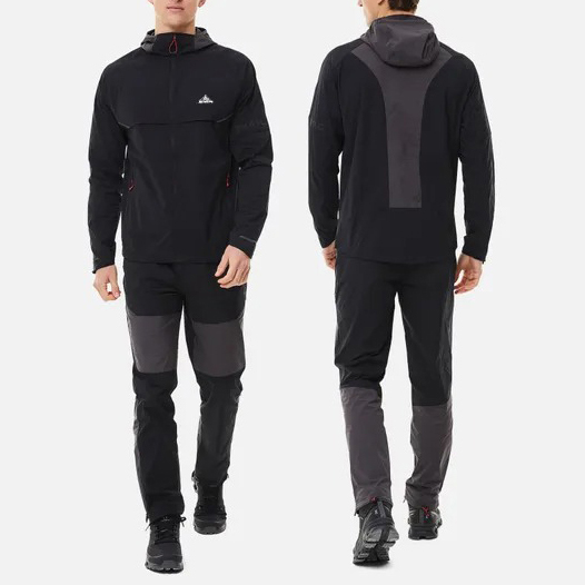 Men Sport Tracksuit 2 Piece Set Custom Logo Reflective Fashion Zipper Jacket and Pants Gym Spring Nylon Track Suit
