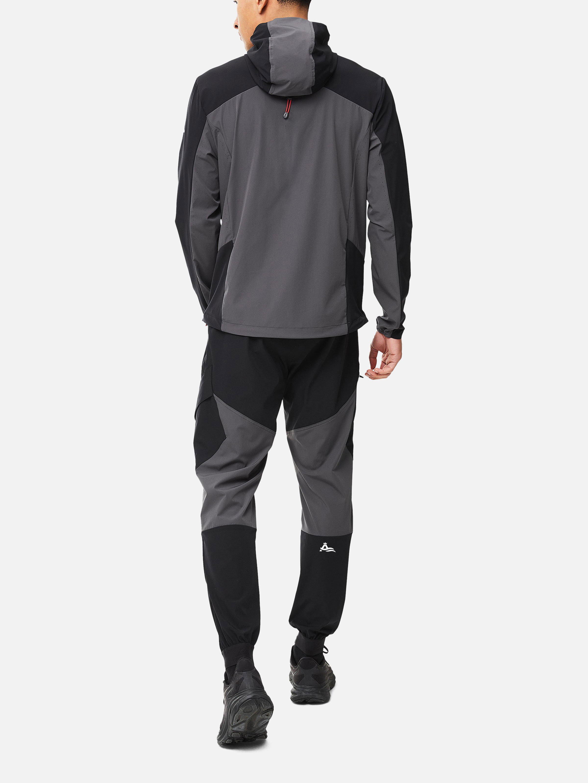 Men Windbreaker Jacket Sets Four-sided Jogging Heat Suit Track Custom Summer Nylon Polyester Aperture Tracksuit detail pictures