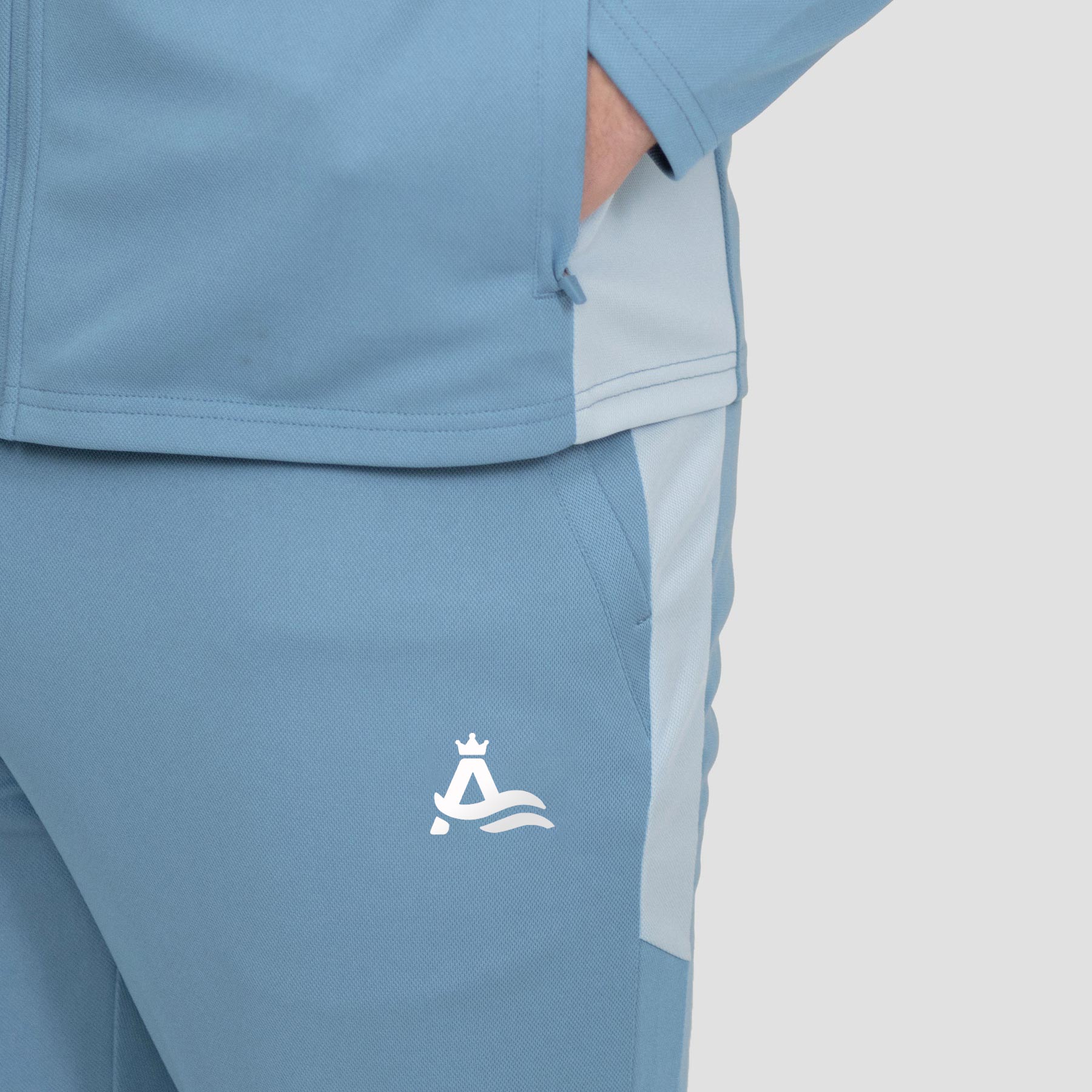 Men’s Sports Wear Tracksuit High Quality Custom Summer Color Block Waterproof Woven Windbreaker Lightweight Track Suit Set detail pictures
