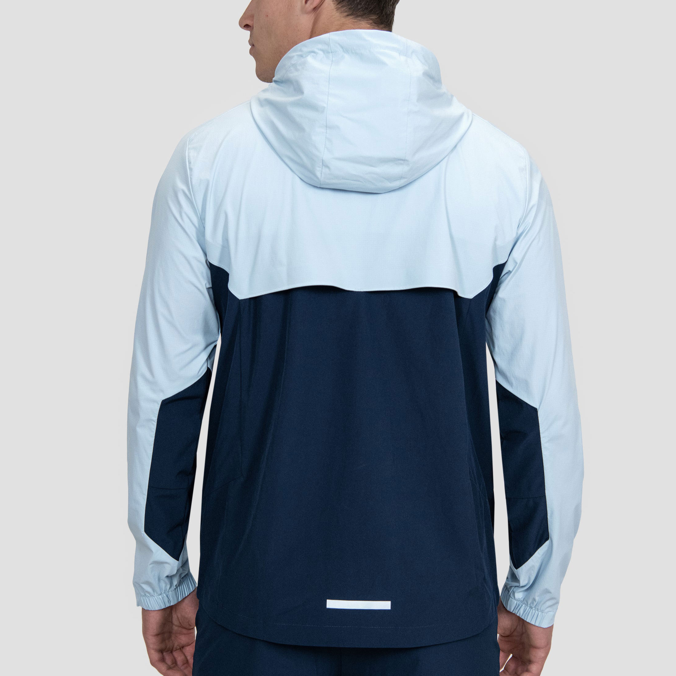 Men’s Sweatshirt Quick Dry Waterproof Windproof Hooded Jogging Tracksuit 2025 Customized Nylon Reflective Logo detail pictures