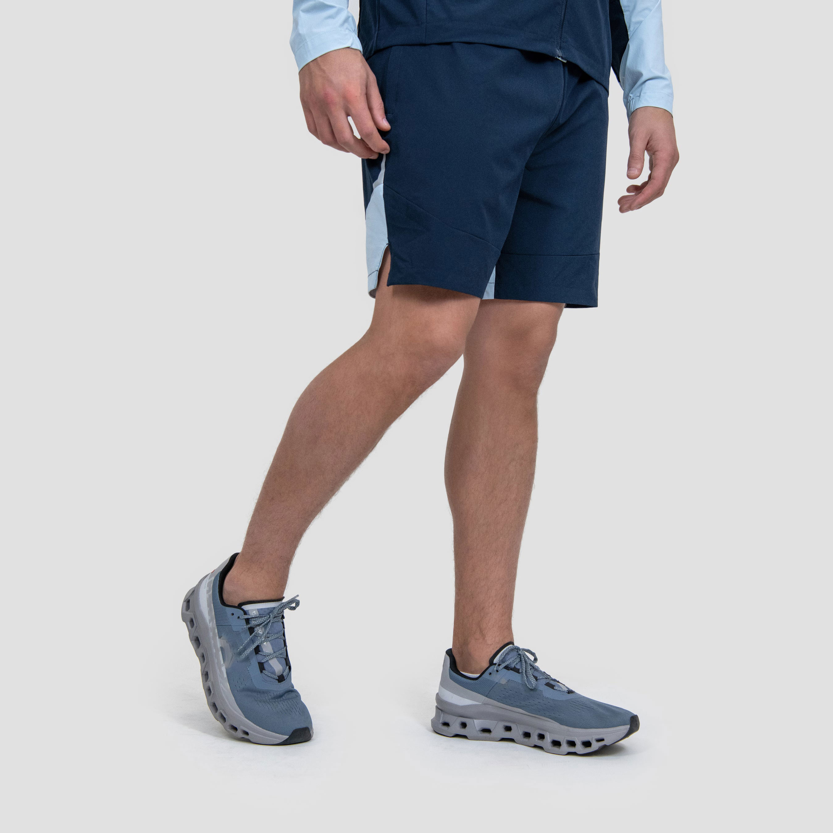 Reflective Logo Sweatshirt Shorts Suit 2025 Customized Summer Nylon Quick Dry Waterproof Windproof Hooded Jogging Tracksuit detail pictures