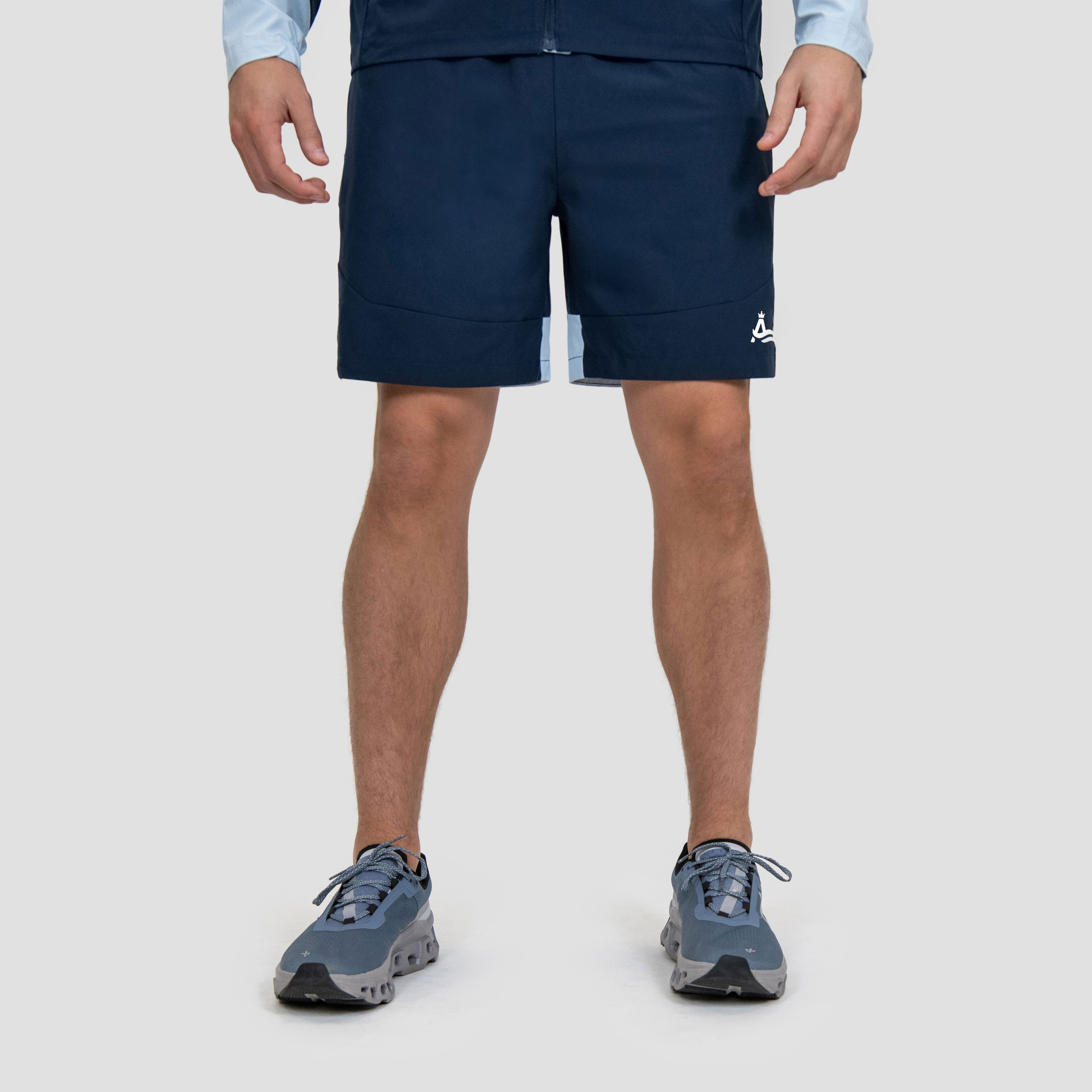 Reflective Logo Sweatshirt Shorts Suit 2025 Customized Summer Nylon Quick Dry Waterproof Windproof Hooded Jogging Tracksuit detail pictures