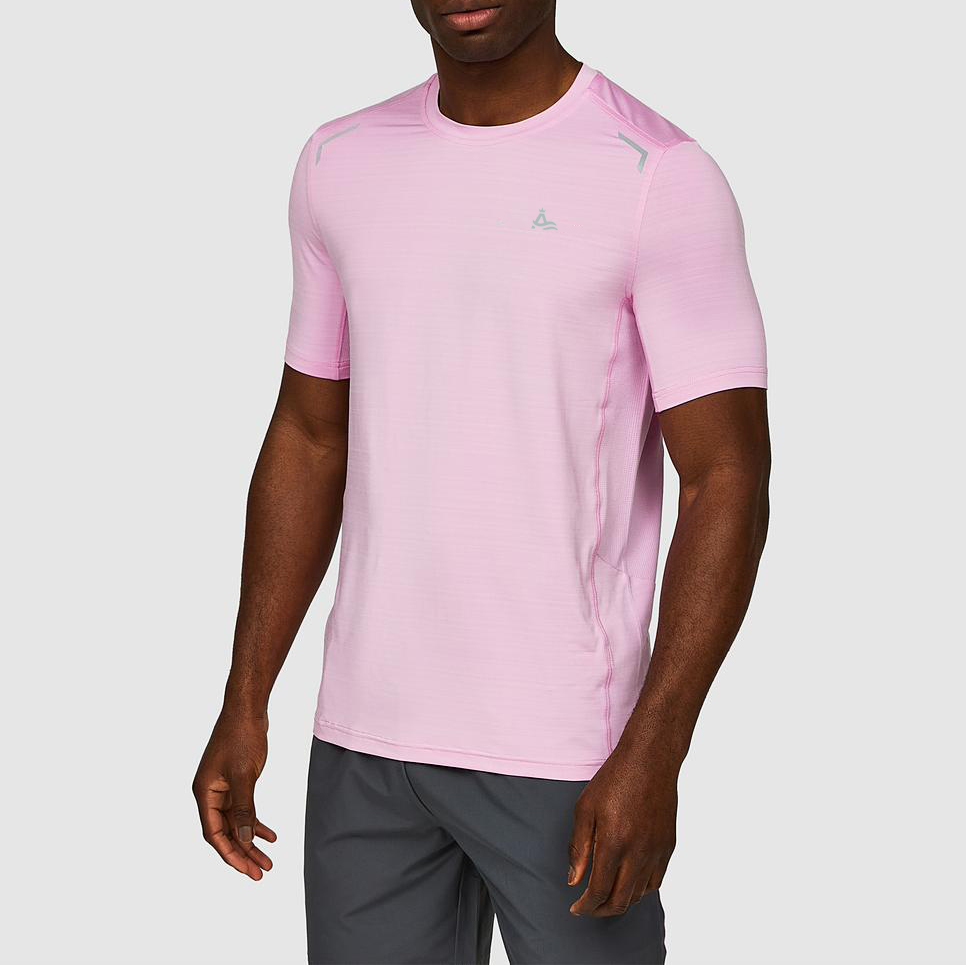Nylon Men Sports T Shirt Manufacturer Custom Reflective Stripe Quick Dry Fitness Gym T Shirts