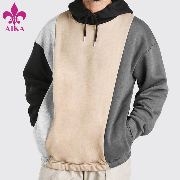 Wholesale Logo Printing Athletic Wear French Terry Oversize Hoodie Running Gym Hoodie Men