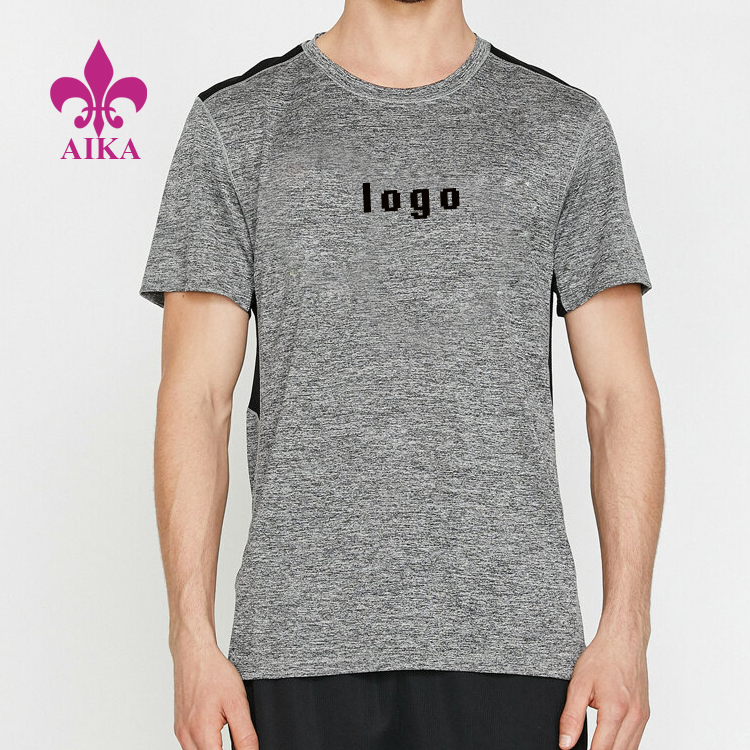 Lightweight Fabric Custom Logo Printing Polyester Gym Sports T Shirt Fitness For Men