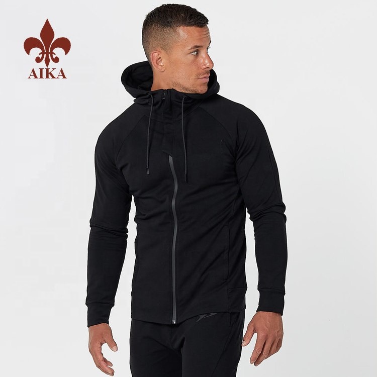 Wholesale Seamless Pants -
High quality OEM sportswear Custom mens cotton spandex black blank jogger suits wholesale – AIKA detail pictures