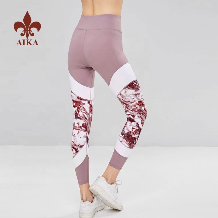 Reliable Supplier Yoga Singlets -
High quality Custom 73% polyester 27% spandex fabric sublimation printing fitted women yoga pants – AIKA detail pictures