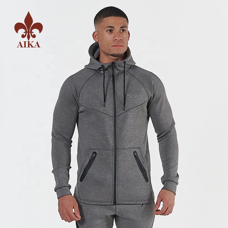 Custom Mens gym bodybuilding muscle fit hoodie training wear workout Zipper Hoodie