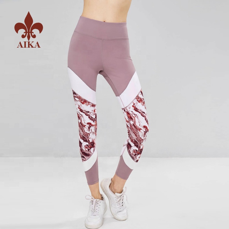 Reliable Supplier Yoga Singlets -
High quality Custom 73% polyester 27% spandex fabric sublimation printing fitted women yoga pants – AIKA detail pictures