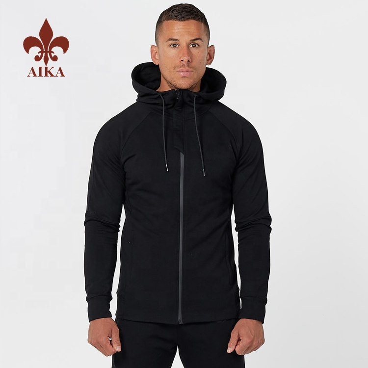 Wholesale Seamless Pants -
High quality OEM sportswear Custom mens cotton spandex black blank jogger suits wholesale – AIKA detail pictures