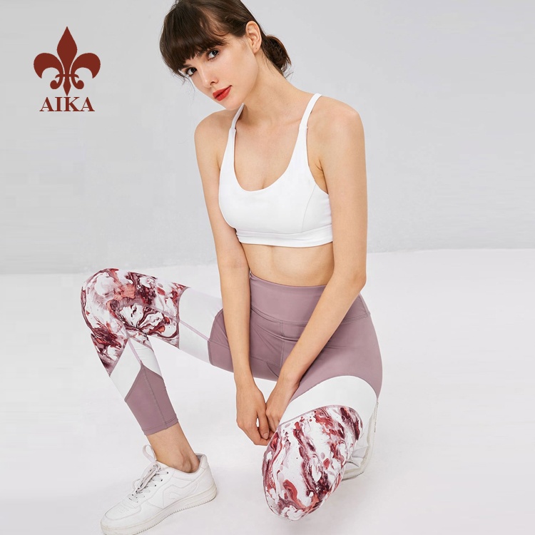 Reliable Supplier Yoga Singlets -
High quality Custom 73% polyester 27% spandex fabric sublimation printing fitted women yoga pants – AIKA detail pictures