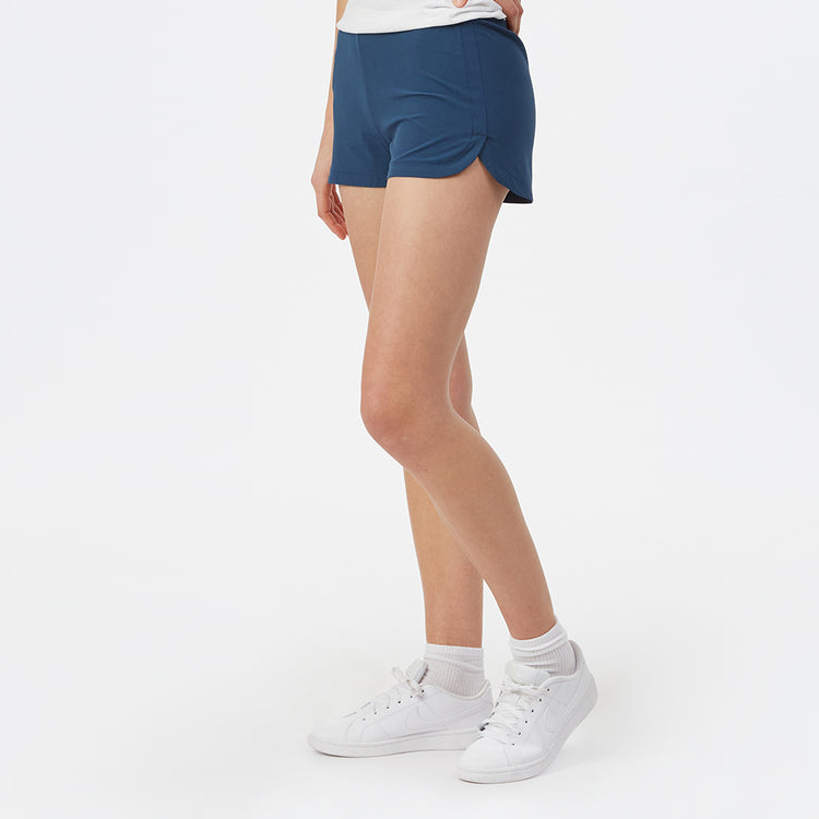 Sweat Wicking Elastic Band Waist Gym Sports Nylon Running Athletic Shorts For Women detail pictures
