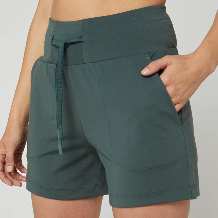 High Quality Lightweight Drawstring High Waist Athletic Workout Gym Shorts With Pocket detail pictures