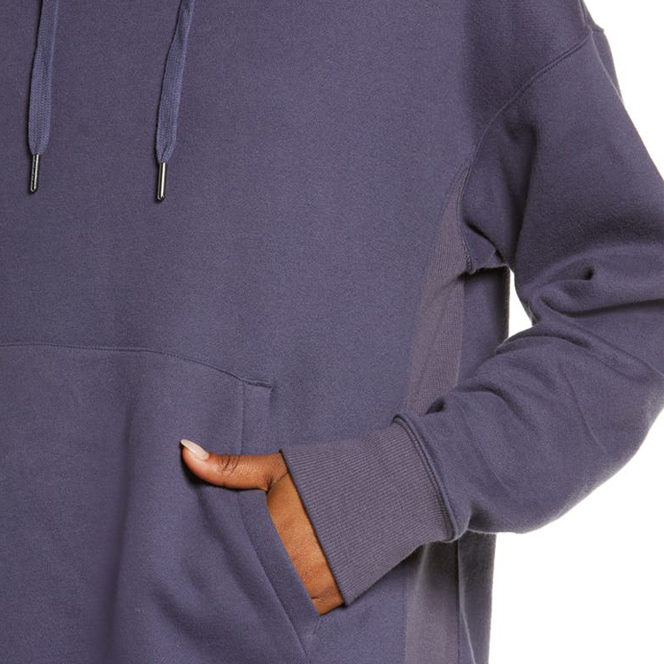 Soft 100% Cotton Custom Logo Blank Workout Oversize Hoodies Sweatshirts For Women detail pictures