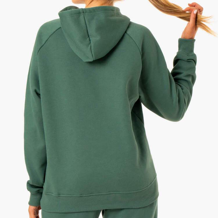 High Quality Custom Printing 100%Cotton Plain Workout Pullover Hoodies For Women detail pictures