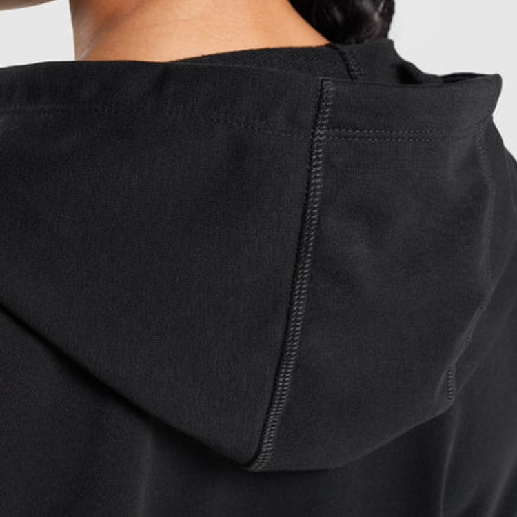 High Quality 60%Cotton 40%Polyester Custom Full Zipper Crop Workout Hoodies For Women detail pictures