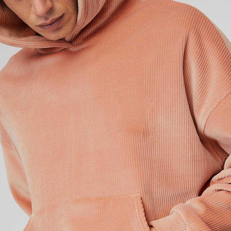 Wholesale Heavyweight Custom Winter Workout Pullover Velour Baller Hoodies For Men detail pictures