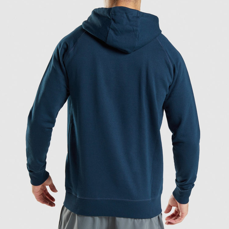 High Quality Fleece Inside Custom Printing Men Slim Fit Plain Hoodies With Pocket detail pictures