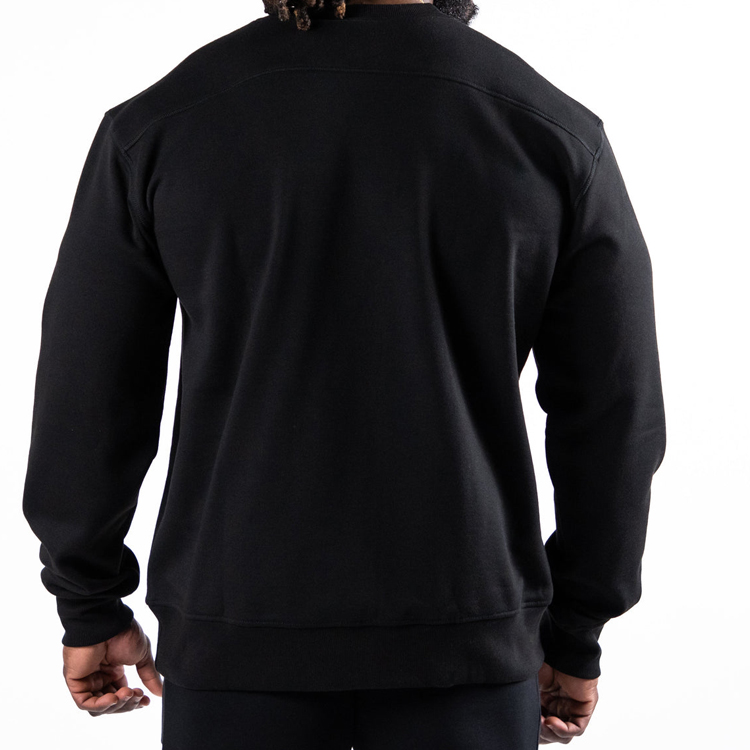 Height Weight Velvet Inside Custom Logo Crew Neck Men Workout Pullover Sweatshirts detail pictures