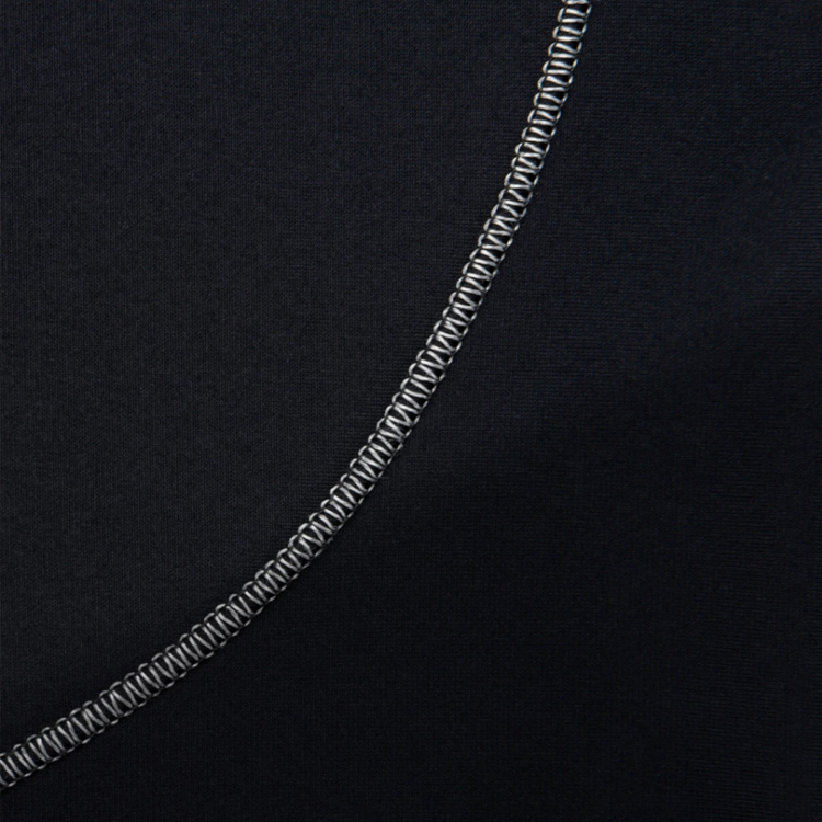 Contrast Stitching High Neck Cotton Plain Crop T Shirts Custom Printing For Women detail pictures