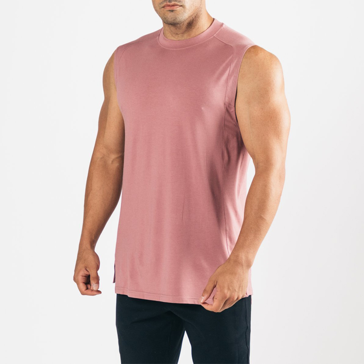 Custom Logo Running Active Wear Cotton Bodybuilding Fitness Singlets Blank Gym Tank Tops For Men