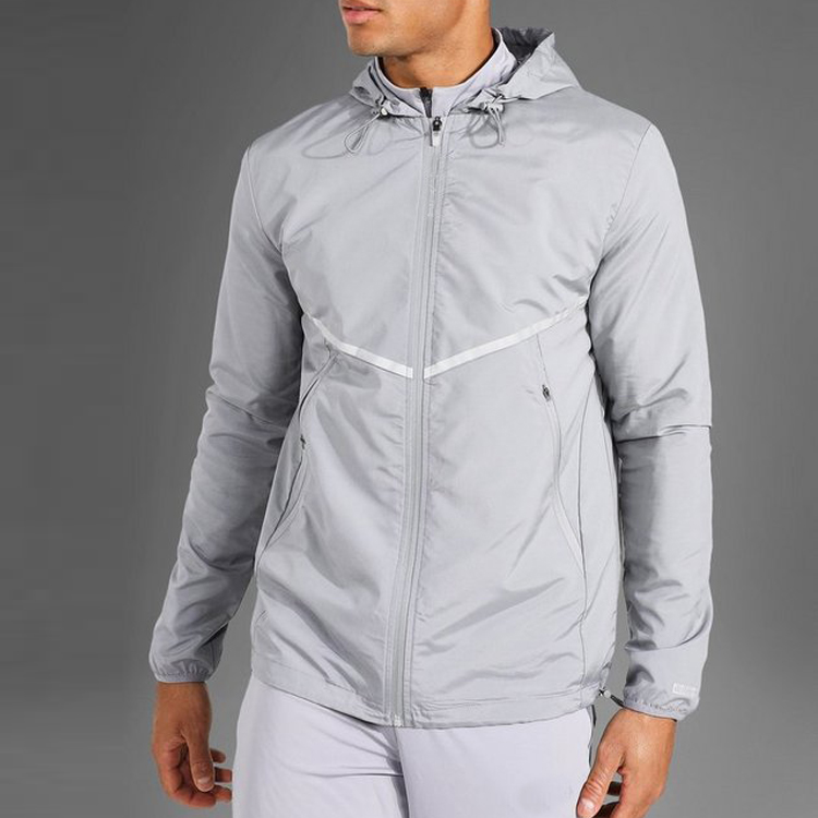 Factory Price 100% Nylon Windproof Zip Up Bomber Windbreaker Sports Jacket For Men