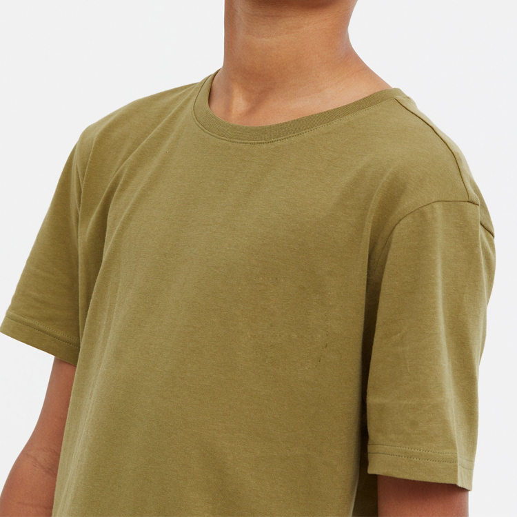 High Quality Soft Cotton Plain Short Sleeve Custom Logo Boys T Shirts For Kids detail pictures