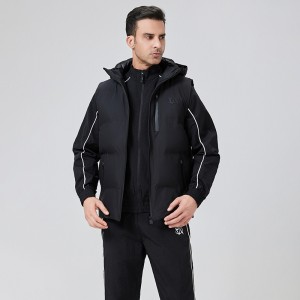 Custom Men Sleeveless Jacket 100% Polyester With Cotton Slim Fit New Fashion Cooperation Brand Retail  And Wholesale