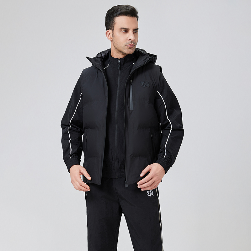 Custom Men Sleeveless Jacket 100% Polyester With Cotton Slim Fit New Fashion Cooperation Brand Retail  And Wholesale