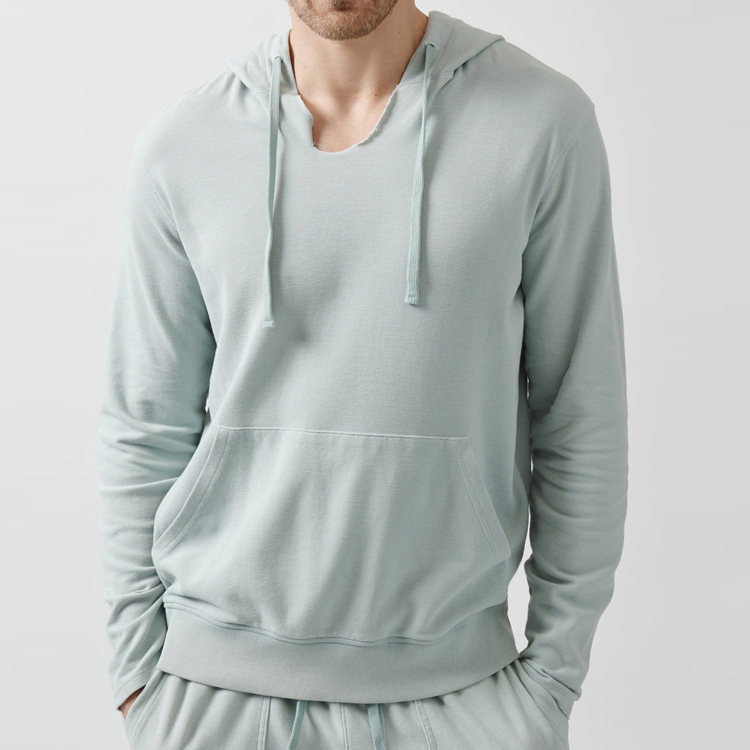 Best Sell Wholesale Custom Raw Neck Blank Workout Pullovers Plain Hoodies For Men