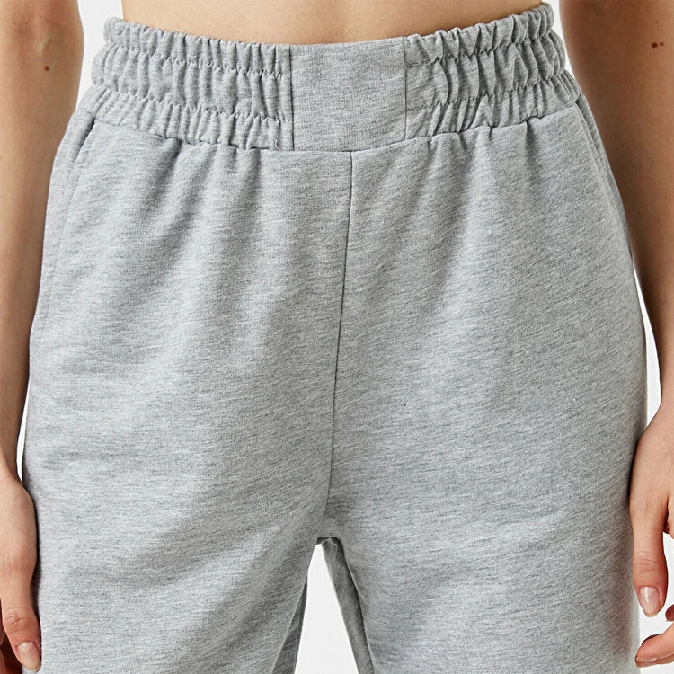 Hot Sell Skinny Slim Fit Side Pocket Elastic Waist Women Cotton Jogging Sweatpants detail pictures