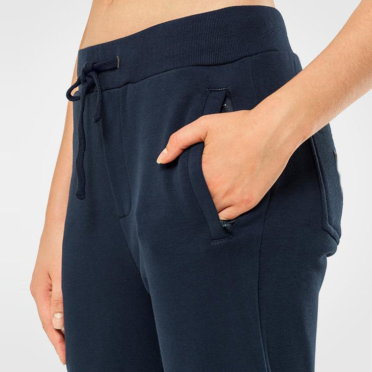 Private Label Drawstring Waist Workout Cotton Sweat Pants Custom Joggers For Women detail pictures