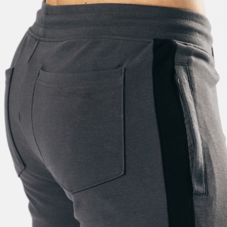 Wholesale Four-way Spandex Side Striped Custom Track Pants Men Slim Fit Joggers detail pictures