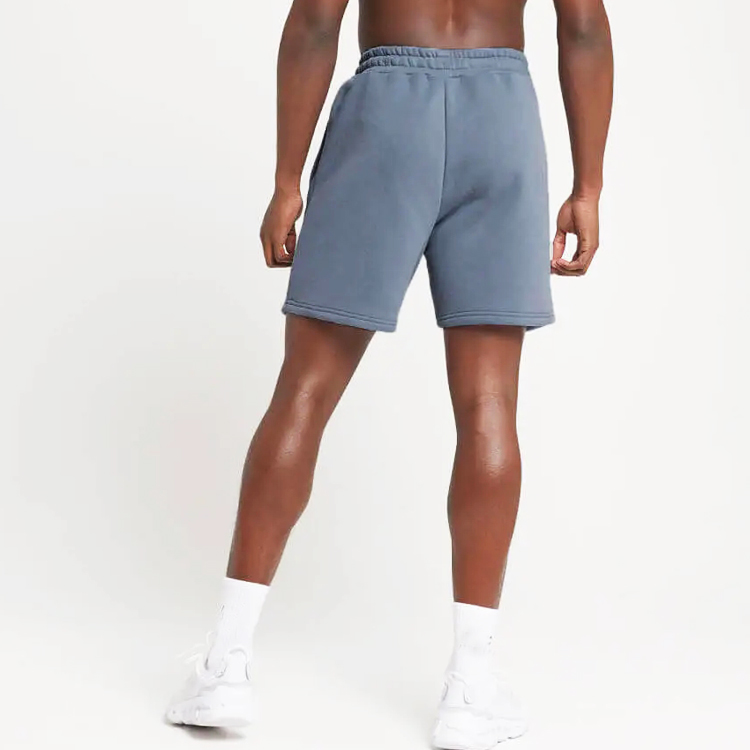 High Quality 60%Cotton 40%Polyester Drawstring Waist Men Workout Sports Sweat Shorts detail pictures