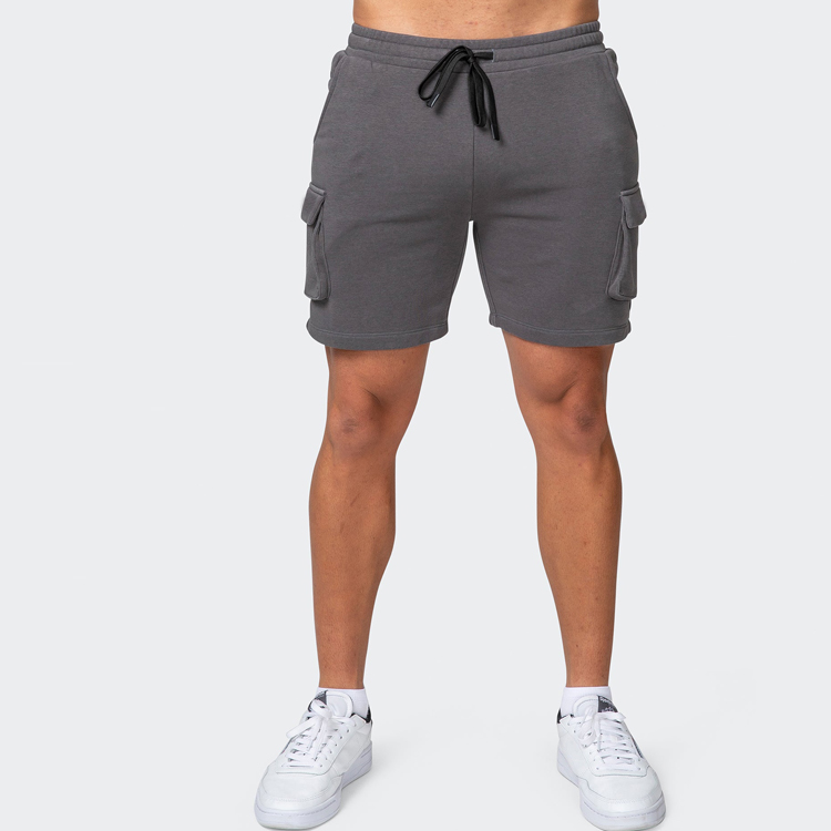Cargo Pocket Shorts OEM Drawstring Waist Slim Fit Workout Shorts For Men