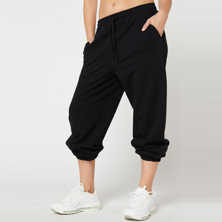 OEM  Drawstring Waist Custom Boyfriend Workout Joggers Women Oversized Sweatpants