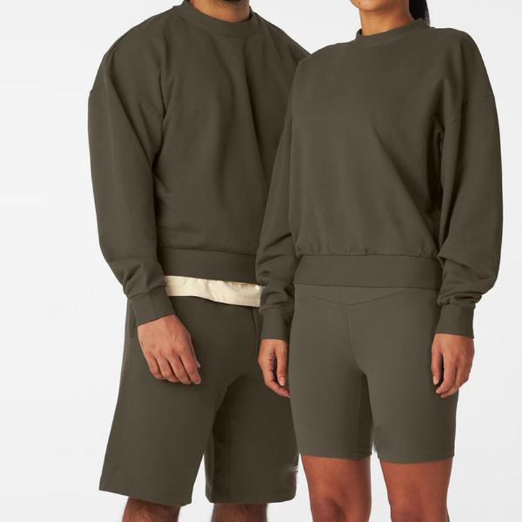 Custom Logo Plain 100%Cotton Crewneck Blank Unisex Pullover Sweatshirts For Women & Men