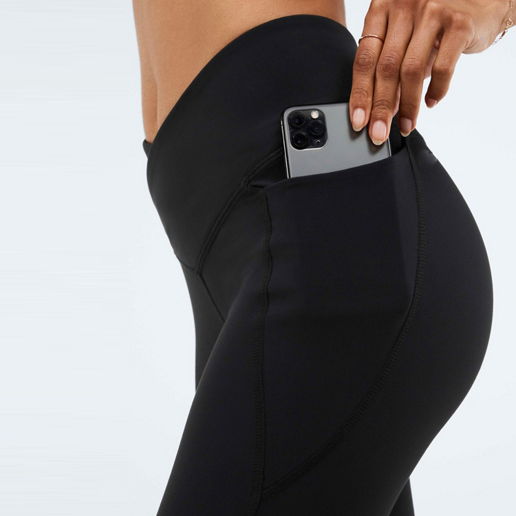 OEM Gym Custom Logo Design Workout High Waist Fitness Yoga Set For Women detail pictures