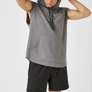 Discount wholesale Running Jogger -
 Wholesale Custom Logo Men Workout Plain Pullover Blank Sleeveless Hoodies – AIKA